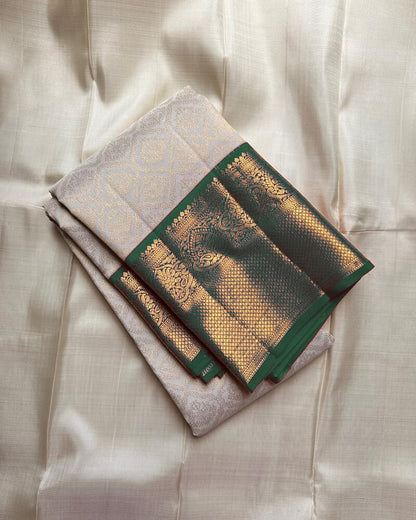 Susurrous Beige Soft Silk Saree With Jazzy Blouse Piece