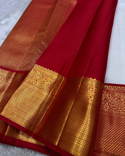Inimitable Beige Soft Silk Saree With Effulgent Blouse Piece