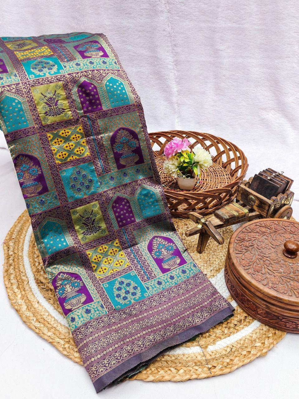 Charismatic Rama Soft Silk Saree With Sonorous Blouse Piece