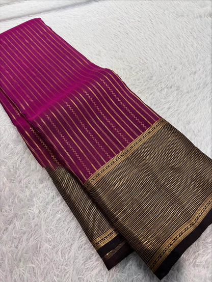 Ratatouille Dark Pink Soft Silk Saree With Glorious Blouse Piece