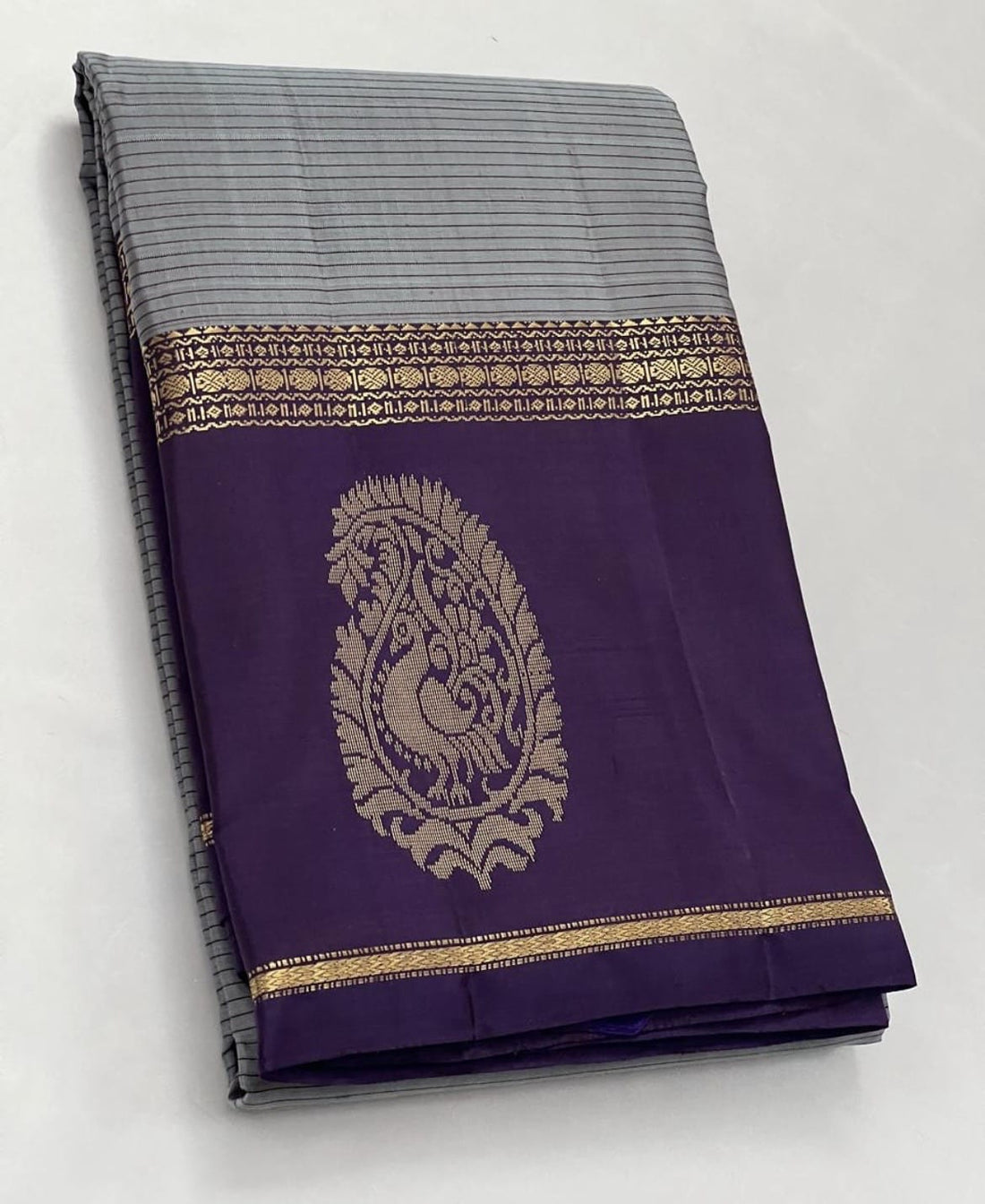 Admirable Grey Soft Silk Saree With Beguiling Blouse Piece
