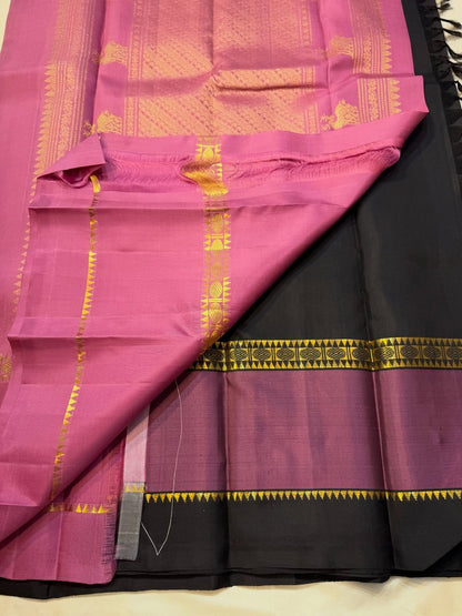Jazzy Black Soft Silk Saree With Rhapsody Blouse Piece