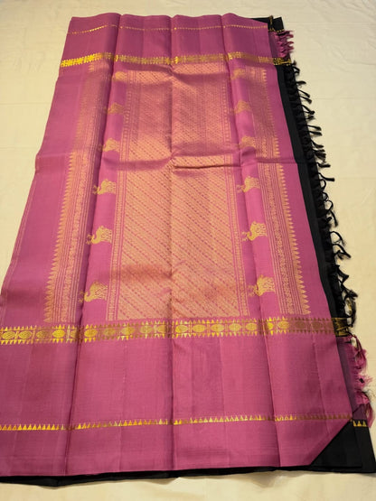Jazzy Black Soft Silk Saree With Rhapsody Blouse Piece