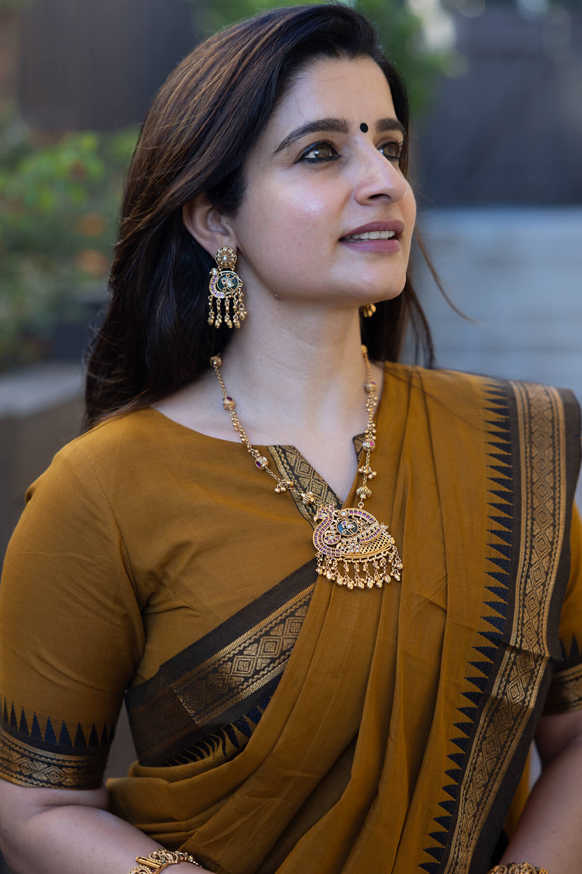 Ephemeral Mustard Cotton Silk Saree With Intricate Blouse Piece