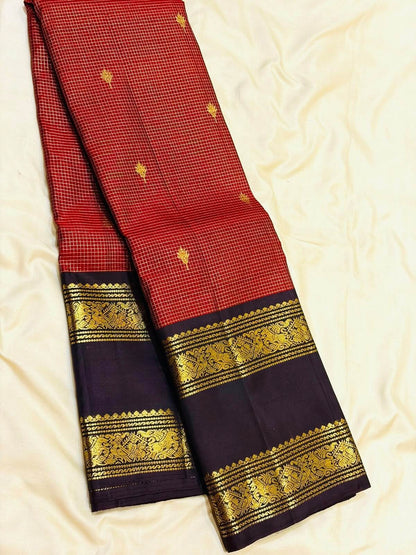 Forbearance Red Soft Silk Saree With Rhapsody Blouse Piece