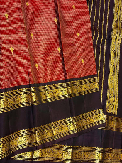 Forbearance Red Soft Silk Saree With Rhapsody Blouse Piece
