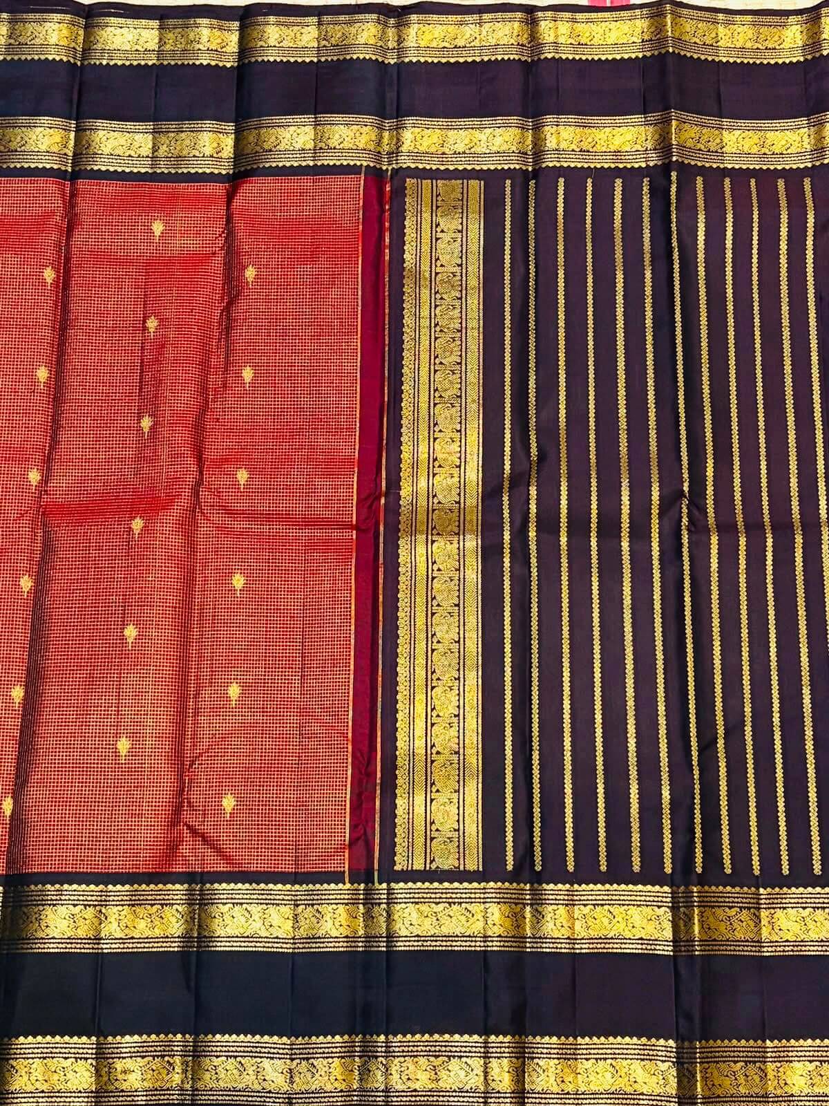 Forbearance Red Soft Silk Saree With Rhapsody Blouse Piece