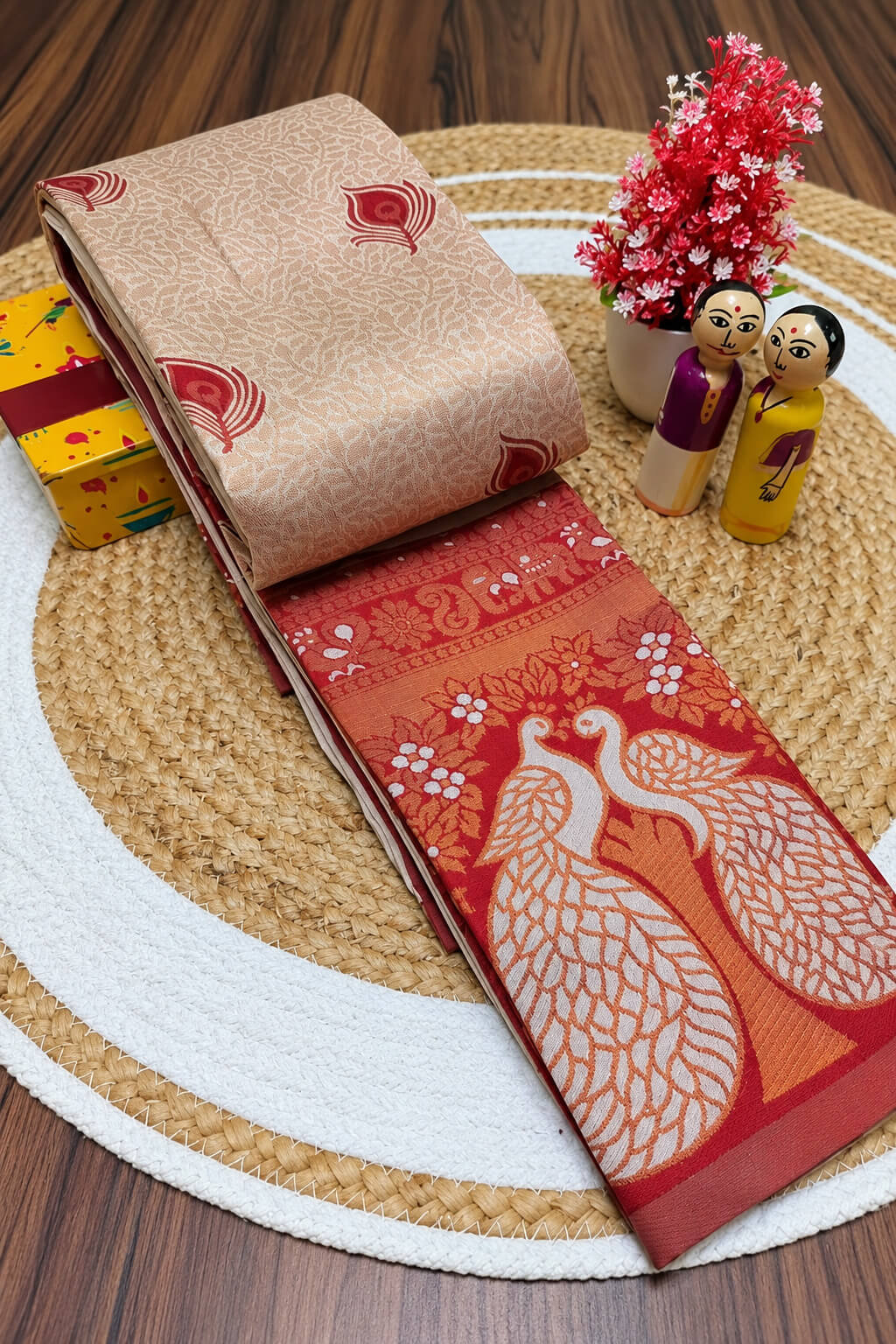 Allure Beige Pure Banarasi Silk Saree With Elegant Blouse Piece