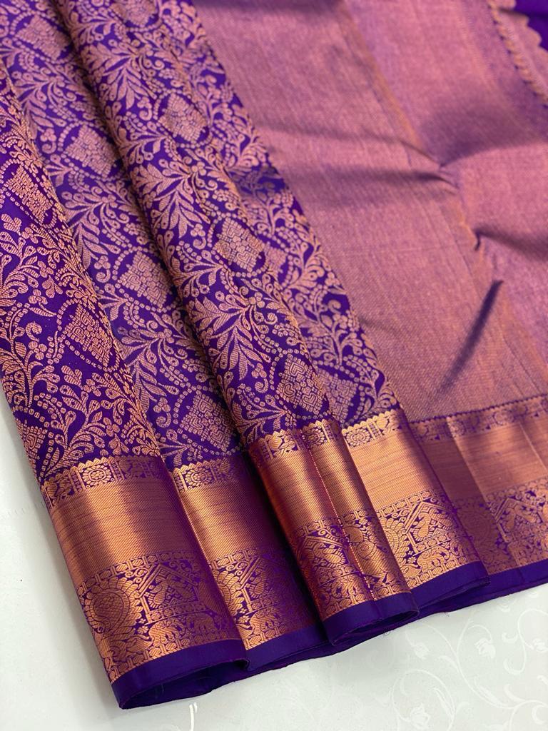 Enticing Royal Blue Soft Silk Saree With Ebullience Blouse Piece