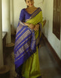 Propinquity Mehandi Soft Silk Saree With Staggering Blouse Piece