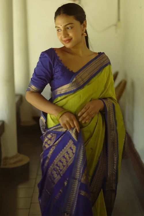 Load image into Gallery viewer, Propinquity Mehandi Soft Silk Saree With Staggering Blouse Piece
