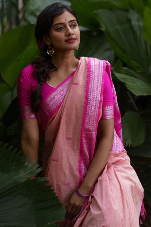 Load image into Gallery viewer, Snazzy Pink Soft Silk Saree With Transcendent Blouse Piece
