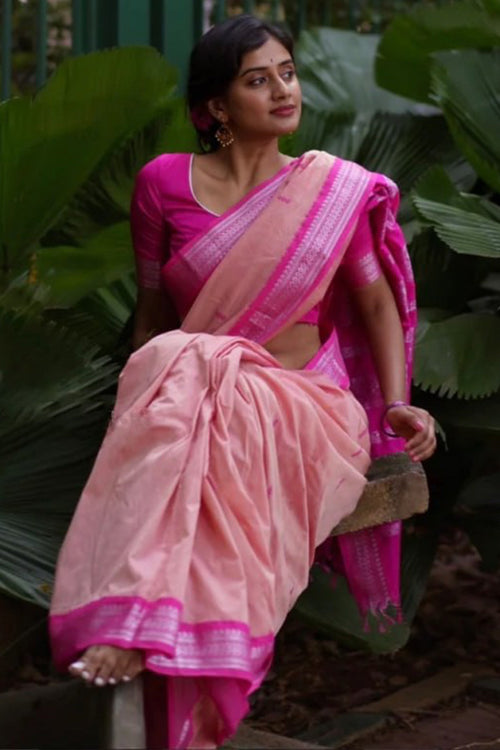 Load image into Gallery viewer, Snazzy Pink Soft Silk Saree With Transcendent Blouse Piece
