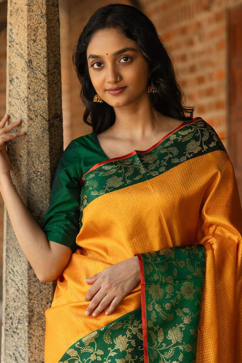 Load image into Gallery viewer, Outstanding Yellow Soft Silk Saree With Flattering Blouse Piece
