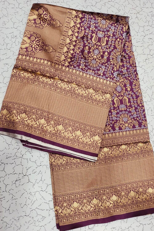 Load image into Gallery viewer, Classy Wine Soft Silk Saree With Marvellous Blouse Pieced
