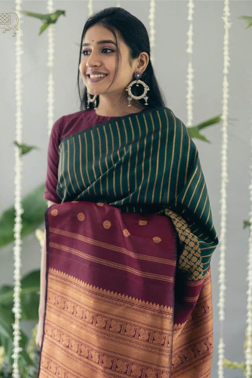 Load image into Gallery viewer, Flattering Wine Soft Silk Saree With Panoply Blouse Piece
