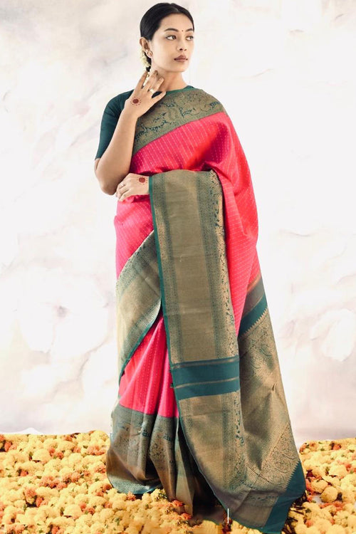 Load image into Gallery viewer, Pretty Pink Soft Silk Saree With Bewitching Blouse Piece
