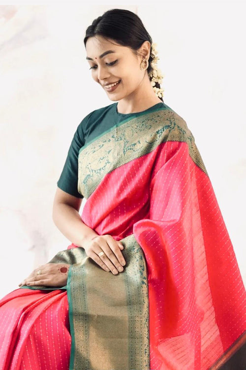 Load image into Gallery viewer, Pretty Pink Soft Silk Saree With Bewitching Blouse Piece
