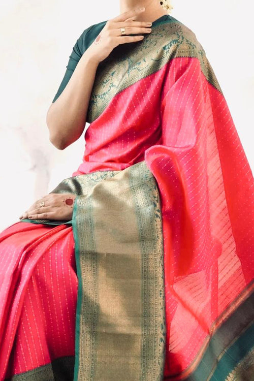 Load image into Gallery viewer, Pretty Pink Soft Silk Saree With Bewitching Blouse Piece
