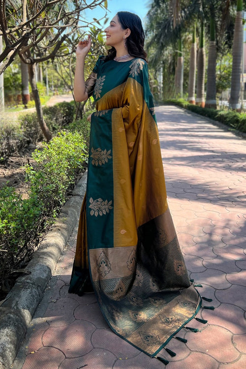 Load image into Gallery viewer, Exemplary Mustard Soft Silk Saree With Gratifying Blouse Piece
