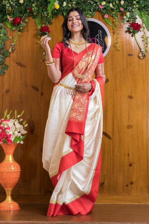 Load image into Gallery viewer, Seraglio Beige Soft Silk Saree With Smashing Blouse Piece
