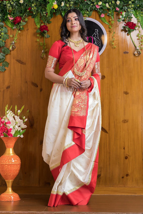 Load image into Gallery viewer, Seraglio Beige Soft Silk Saree With Smashing Blouse Piece
