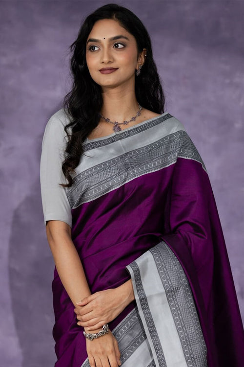 Load image into Gallery viewer, Supernal Wine Soft Silk Saree With Enigmatic Blouse Piece
