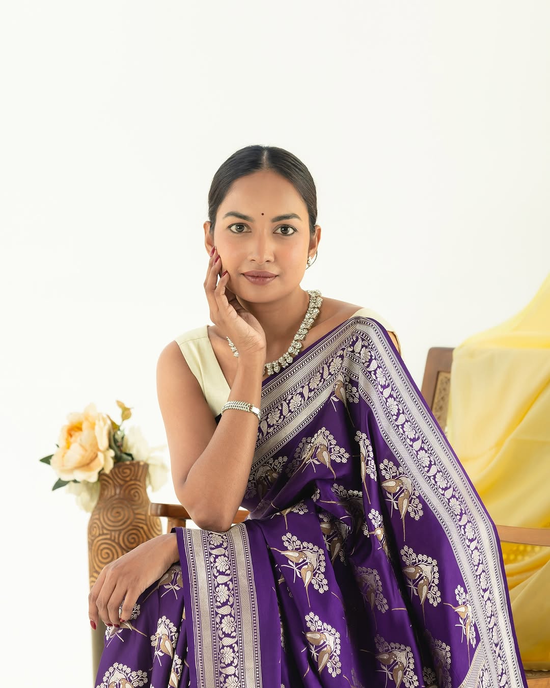 Refreshing Purple Soft Silk Saree With Pretty Blouse Piece