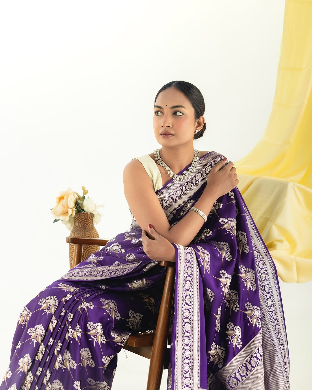 Refreshing Purple Soft Silk Saree With Pretty Blouse Piece