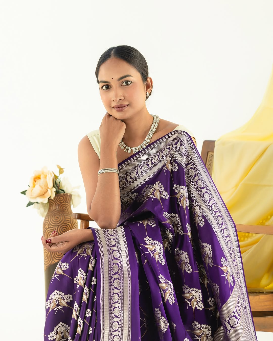 Refreshing Purple Soft Silk Saree With Pretty Blouse Piece