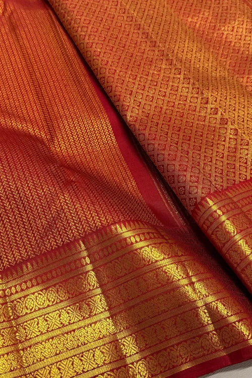 Load image into Gallery viewer, Felicitous Red Soft Banarasi Silk Saree With Improbable Blouse Piece

