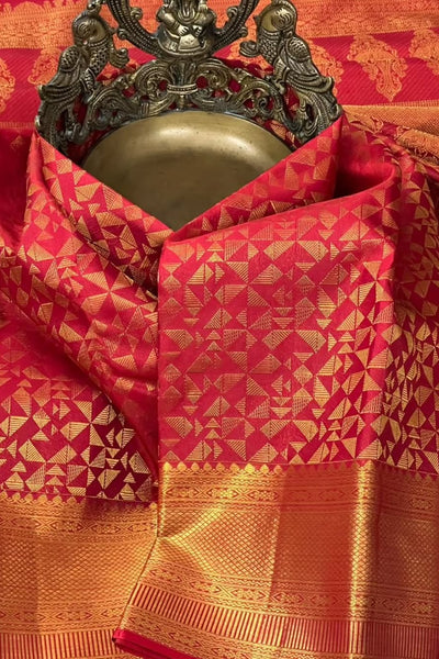 Captivating Red Soft Banarasi Silk Saree With Prodigal Blouse Piece