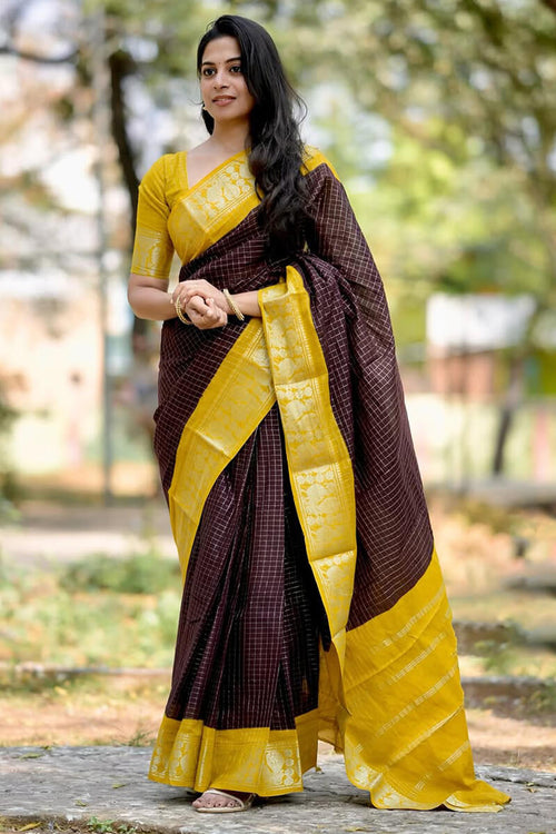Load image into Gallery viewer, Amazing Brown Soft Silk Saree With Captivating Blouse Piece
