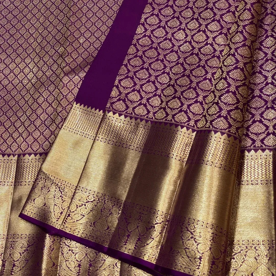 Resplendent Purple Soft Banarasi Silk Saree With Felicitous Blouse Piece