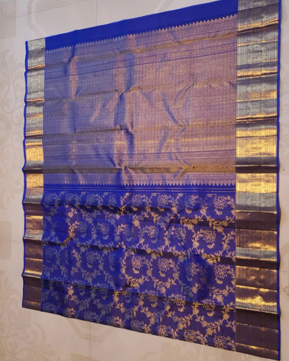 Mesmerising Royal Blue Soft Banarasi Silk Saree With Evocative Blouse Piece