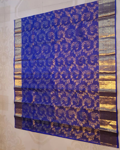 Mesmerising Royal Blue Soft Banarasi Silk Saree With Evocative Blouse Piece