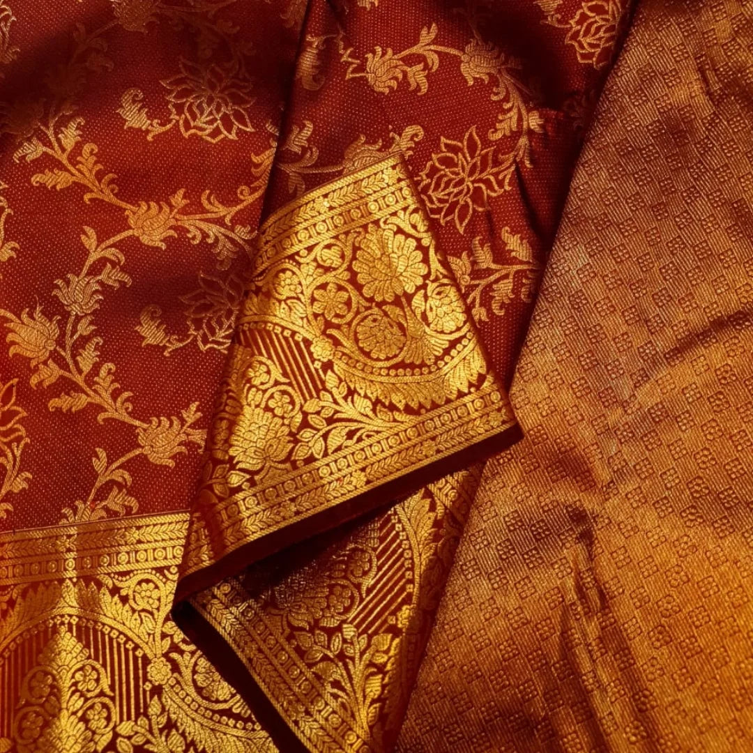 Glowing Wine Soft Banarasi Silk Saree With Quixotic Blouse Piece