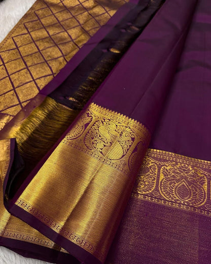 Transcendent Purple Soft Banarasi Silk Saree With Beguiling Blouse Piece