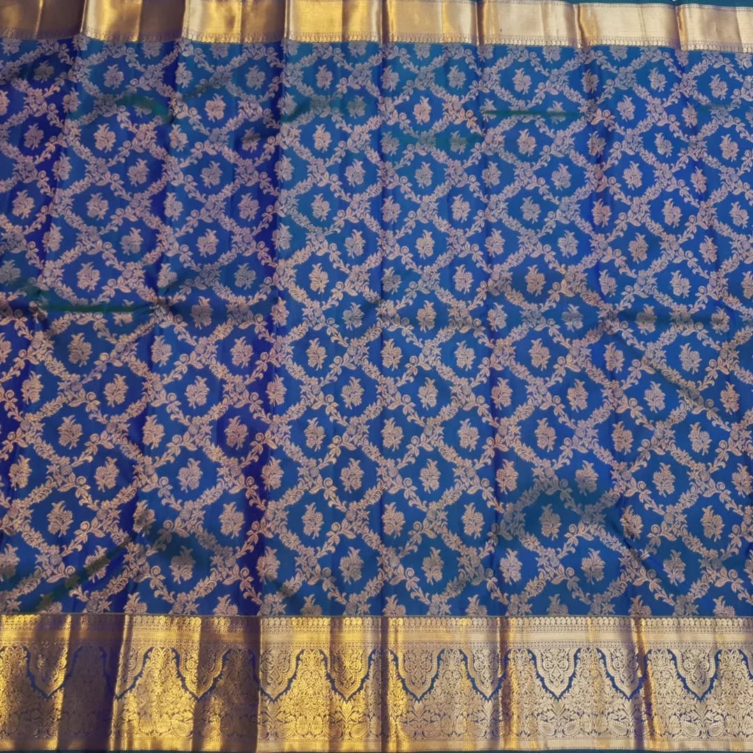 Forbearance Royal Blue Soft Banarasi Silk Saree With Desultory Blouse Piece