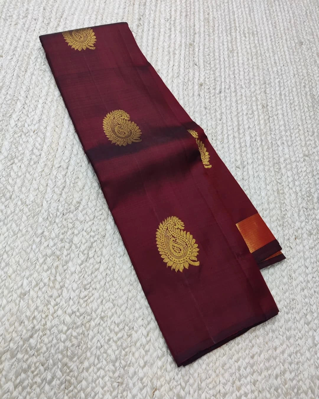 Breathtaking Wine Soft Banarasi Silk Saree With Adorning Blouse Piece