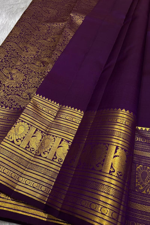 Load image into Gallery viewer, Exceptional Purple Soft Banarasi Silk Saree With Designer Blouse Piece
