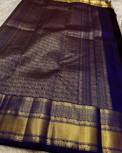 Brood Royal Blue Soft Banarasi Silk Saree With Magnificat Blouse Piece