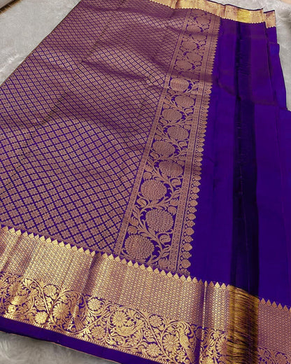 Gratifying Royal Blue Soft Banarasi Silk Saree With Marvellous Blouse Piece