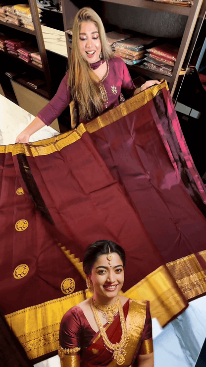 Susurrous Maroon Soft Banarasi Silk Saree With Tremendous Blouse Piece