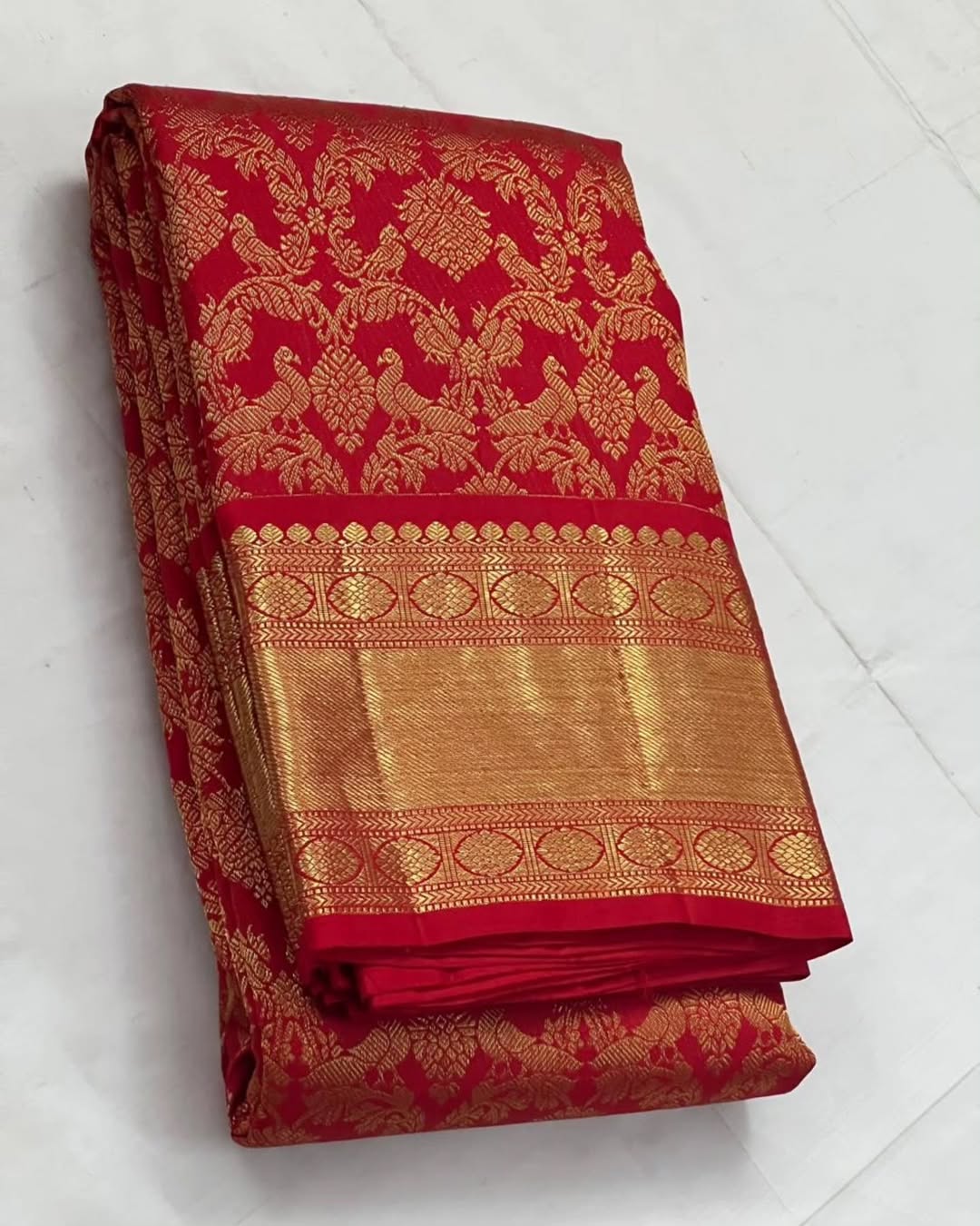Divine Red Soft Banarasi Silk Saree With Trendy Blouse Piece