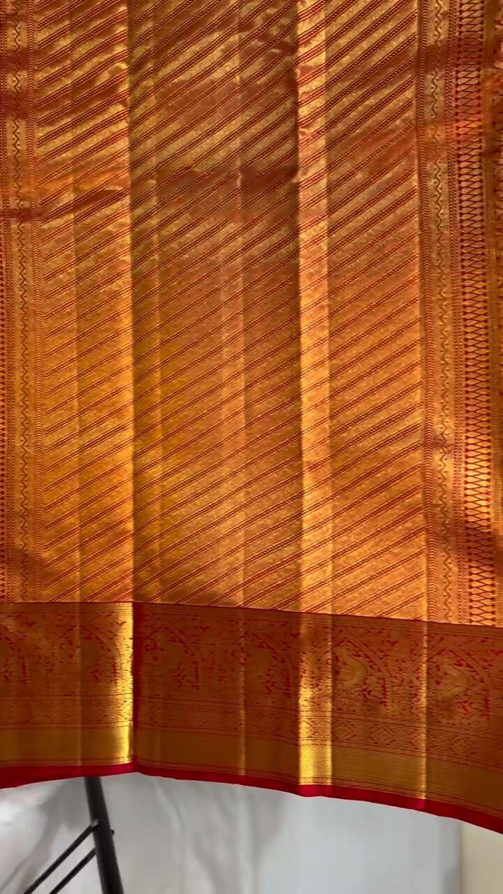 Entrancing Red Soft Banarasi Silk Saree With Divine Blouse Piece