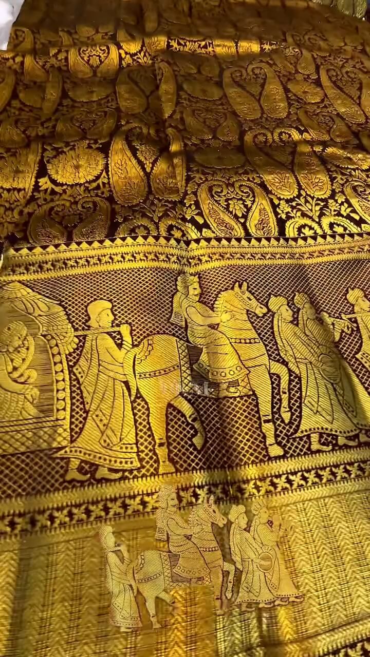 Gratifying Brown Soft Banarasi Silk Saree With Alluring Blouse Piece