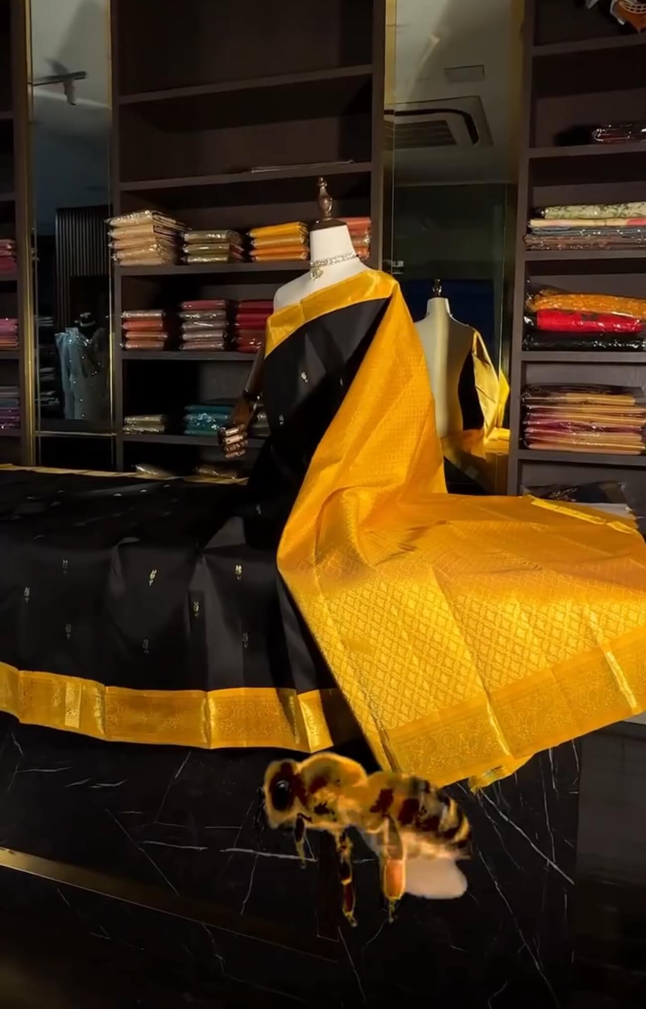 Fairytale Black Soft Banarasi Silk Saree With Pulsating Blouse Piece