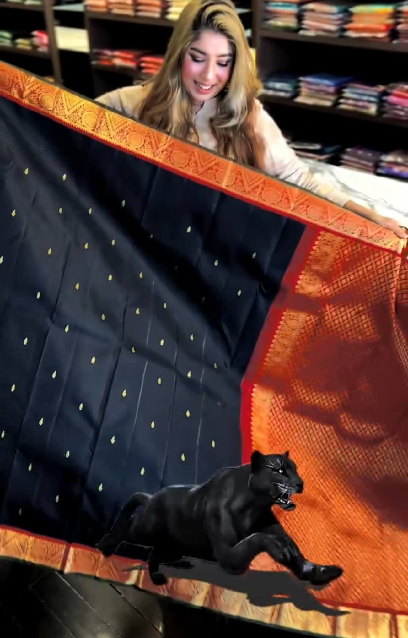 Magnificat Black Soft Banarasi Silk Saree With Confounding  Blouse Piece