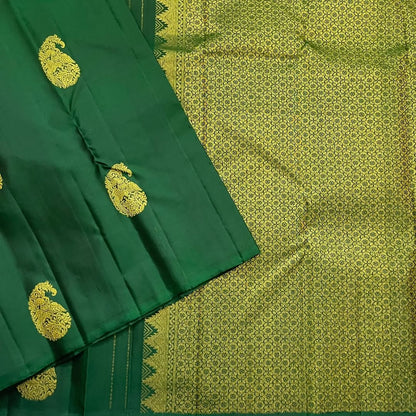 Unequalled Green Soft Banarasi Silk Saree With Designer Blouse Piece